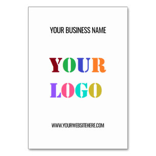 Custom Company Logo Text Promotional Table Number