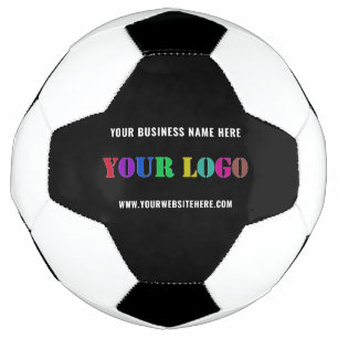 Custom Company Logo Text Soccer Ball Your Colours