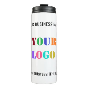 Custom Company Logo Text Thermal Tumbler Template