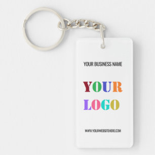 Custom Company Logo Text Your Business Keychain