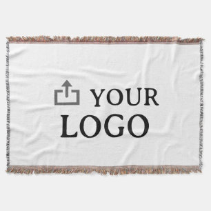 Custom Company Logo Throw Blanket
