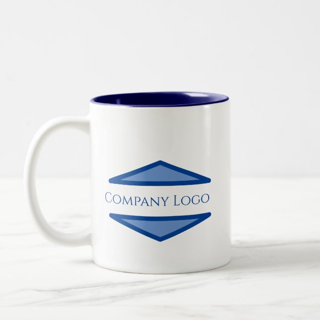 Custom Company Logo  Two-Tone Coffee Mug (Left)