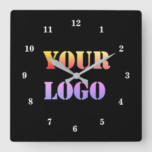 Custom Company Logo Wall Clock Choose Colour
