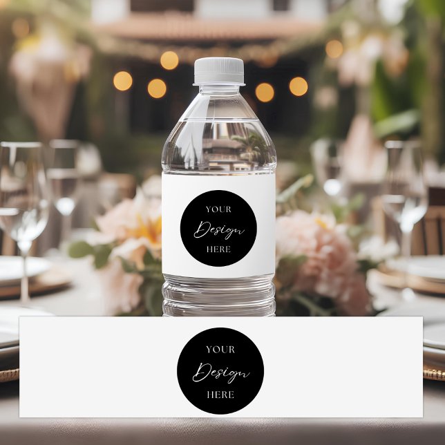 Custom Company Logo Wedding Business Personalised Water Bottle Label (Creator Uploaded)