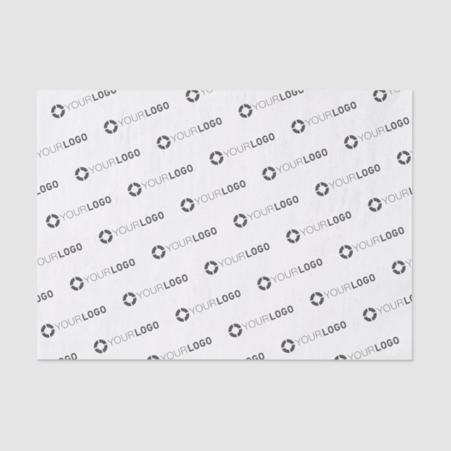 Custom company logo white branded tissue paper (Front)