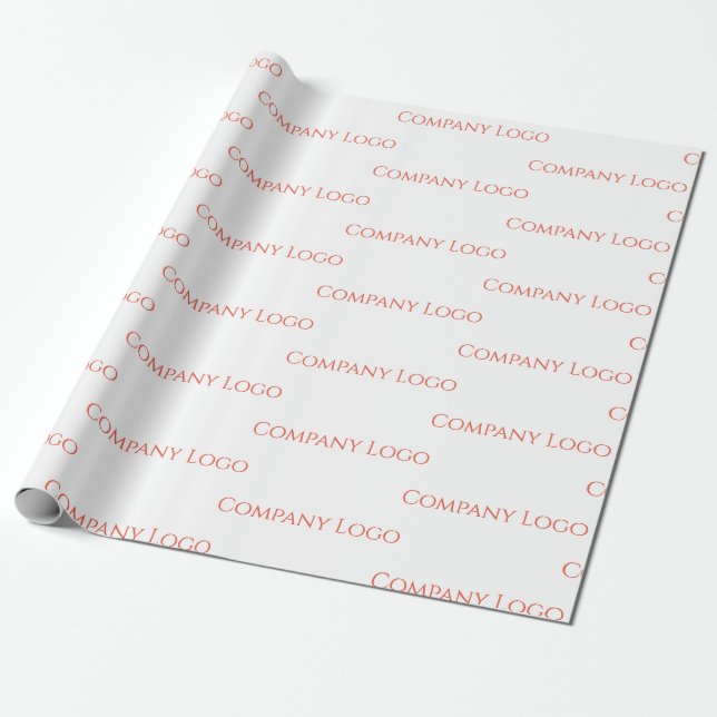 Custom Company Logo  Wrapping Paper (Unrolled)