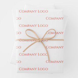 Custom Company Logo  Wrapping Paper Sheet