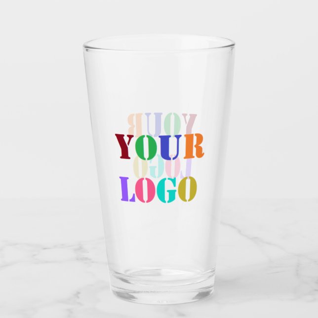 Custom Company Logo Your Business Glass Gift (Front)
