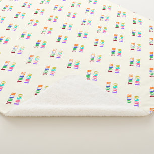 Custom Company Logo Your Business Sherpa Blanket