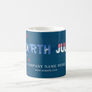 Custom Company Name 4th Of July Patriotic USA Flag Coffee Mug