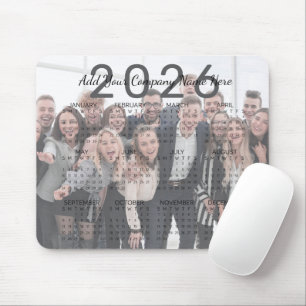Custom Company Name & Photo 2026 Calendar Mouse Pad