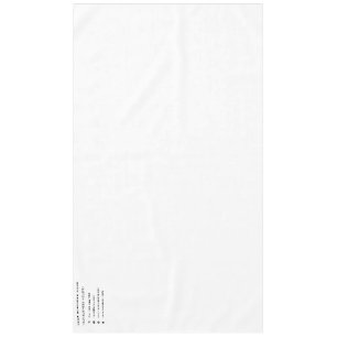 Custom Company Name Text Info Tablecloth Template