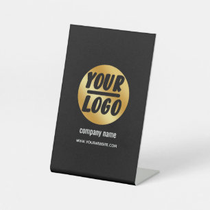 Custom company name & your business logo promotion pedestal sign