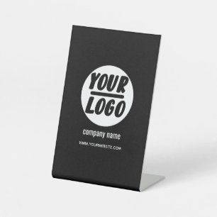 Custom company name & your business logo promotion pedestal sign