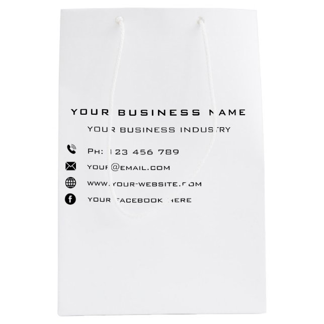 Custom Company Promotional Personalised Gift Bag (Front)