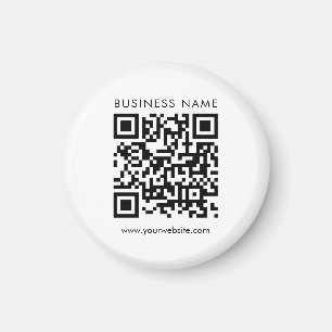 Custom Company QR Code Logo Text Template Small Magnet