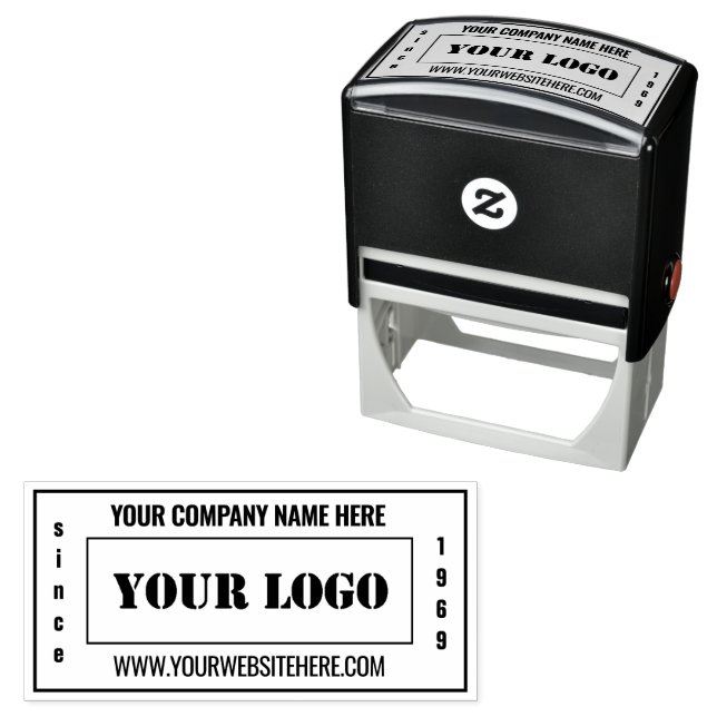 Custom Company Stamp Example with Logo (In Situ)