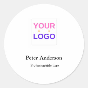 Custom company store business employee  classic round sticker