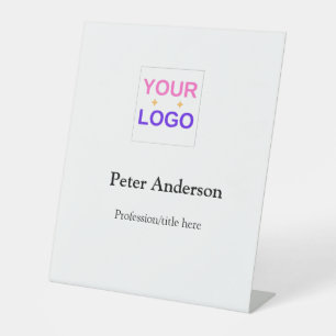 Custom company store business employee  pedestal sign