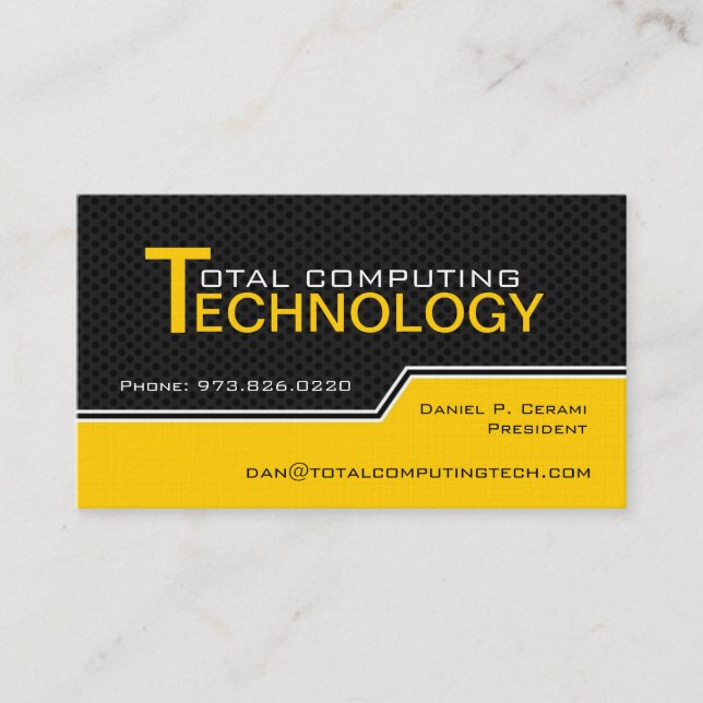 Custom Computer Technician Business Card (Front)