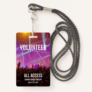 Custom Concert Badge ID Badge