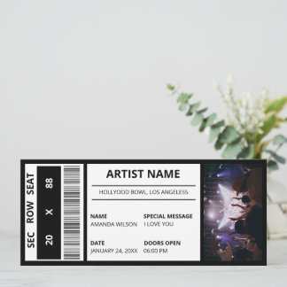 Custom Concert Ticket Gift Idea DIY Event Ticket Invitation