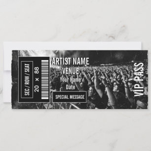 Custom Concert Ticket Gift Idea DIY Event Ticket Invitation