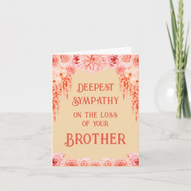 Custom Condolence Message Card For Loss Of Brother (Front)