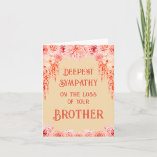Custom Condolence Message Card For Loss Of Brother