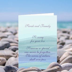Custom Condolence Message Modern Sympathy Card