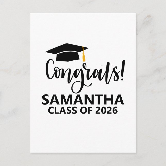  CUSTOM CONGRATES GRAD POSTCARD (Front)