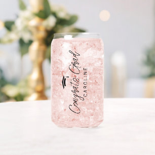 Custom Congrats Grad Farewell Gift Keepsake Can Glass