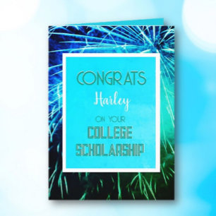 Custom Congrats on College Scholarship card!  Card