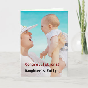 Custom Congratulations Parents Newborn Baby Photo Card