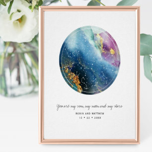 Custom Constellations Star Map Gift / Event Décor Poster