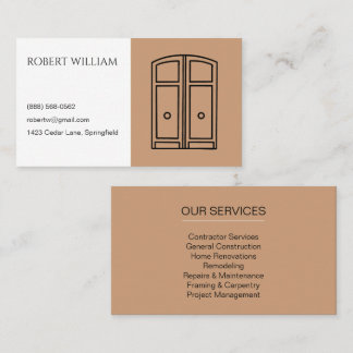 Custom Construction Remodeling Real Estate Design Business Card