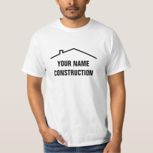 Custom construction work t shirts for building co.