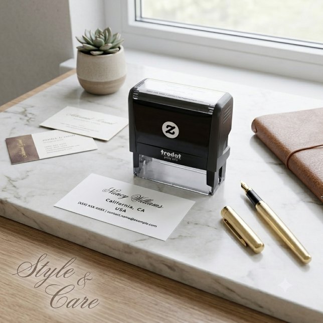 Custom Contact Details Business Style Self Inking  Self-inking Stamp (Custom Contact Details Business Style Self Inking Self-inking Stamp)