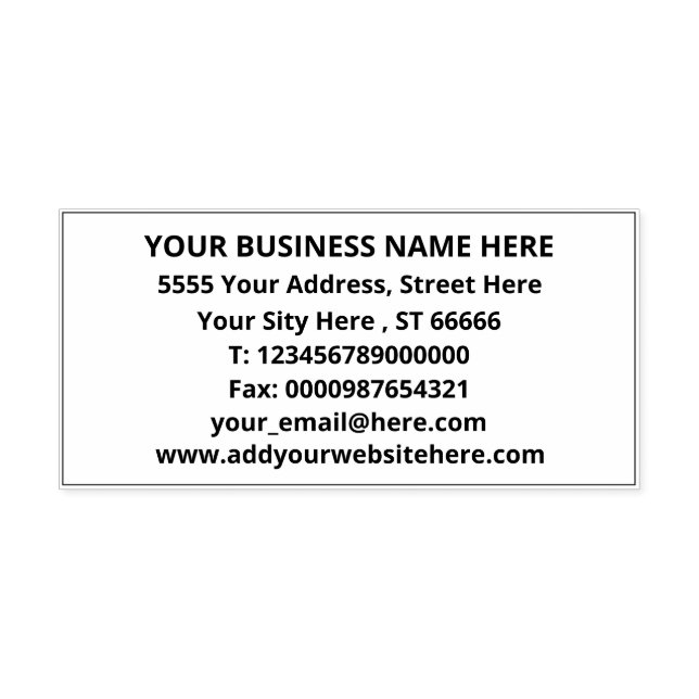 Custom Contact Information Address Stamp Template (Design)