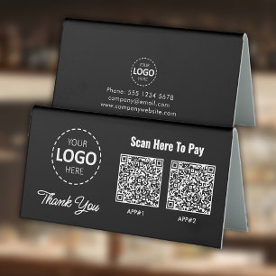 Custom Contactless Payment QR Code Black