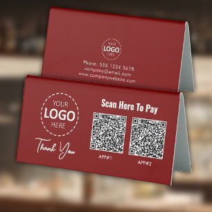 Custom Contactless Payment QR Code Red