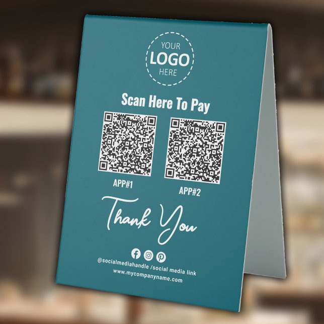 Custom Contactless Payment QR Code Teal (Creator Uploaded)