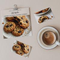Custom Cookie Recipe Baking Card