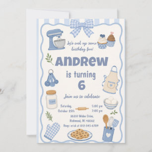 Custom Cooking Chef Birthday party Invitation