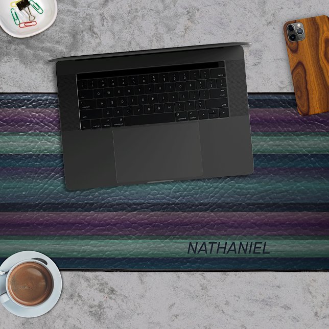 Custom Cool Artistic Modern Art Stripes Pattern Desk Mat (Creator Uploaded)