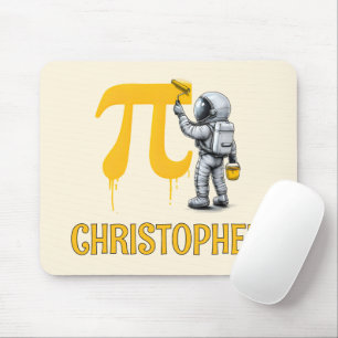 Custom Cool Astronaut Painting Pi Symbol Pi Day  Mouse Pad