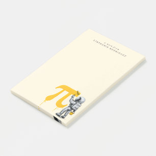 Custom Cool Astronaut Painting Pi Symbol Pi Day  Post-it Notes
