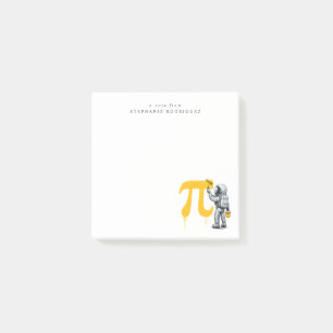 Custom Cool Astronaut Painting Pi Symbol Pi Day Post-it Notes