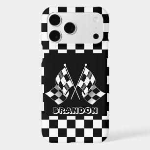 Custom Cool Black And White Chequered Flag Pattern