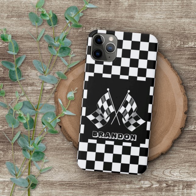 Custom Cool Chequered Flag iPhone Case (Creator Uploaded)